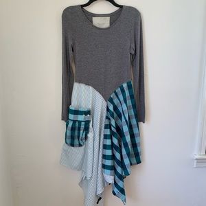 Artsy Handmade Upcycled Patchwork Fit & Flare Dress